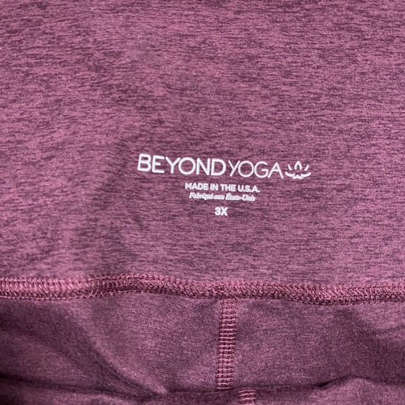 Beyond Yoga Spacedye Leggings Womens 3X Purple High Waisted Crop Athleisure - Picture 6 of 9